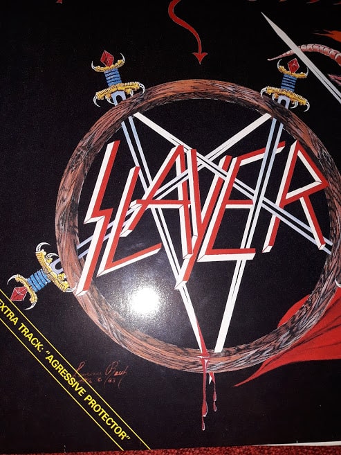 Slayer dettaglio copertina Show no mercy titolo errato