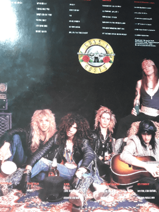 Guns n' Roses retro copertina Appetite for destruction