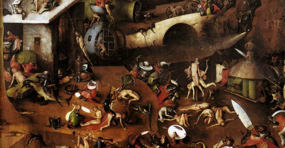 Dettaglio dipinto Hieronymous Bosch in copertina Coma of Souls